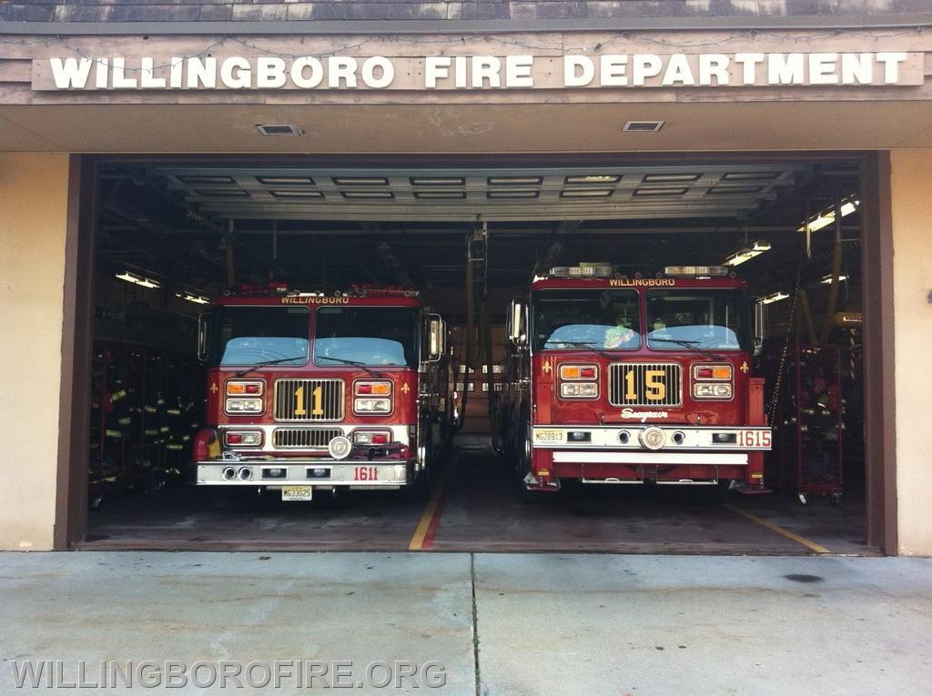 Engine 1611 and Ladder 1615.