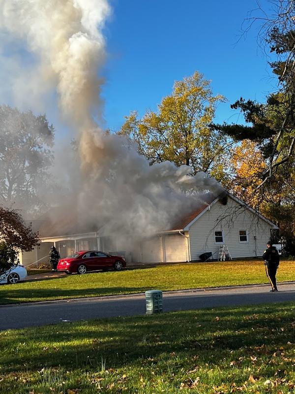 Fire conditions at an all-hands fire in Twin Hills.