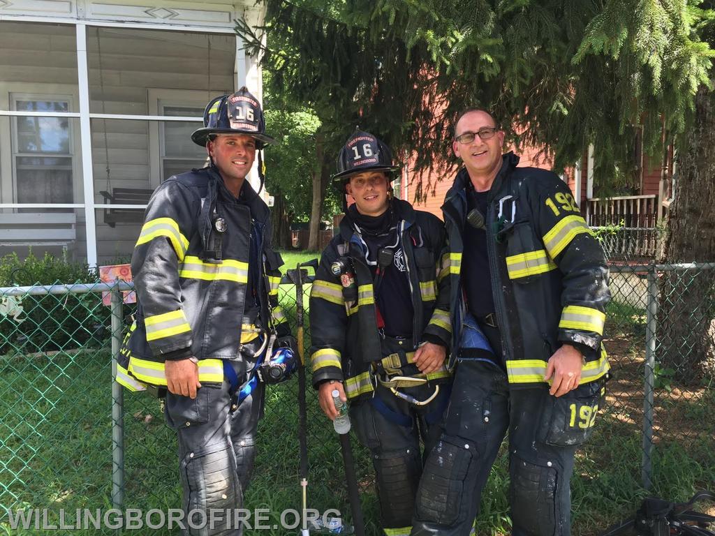 Firefighters Priest, Centrone, and Anderson