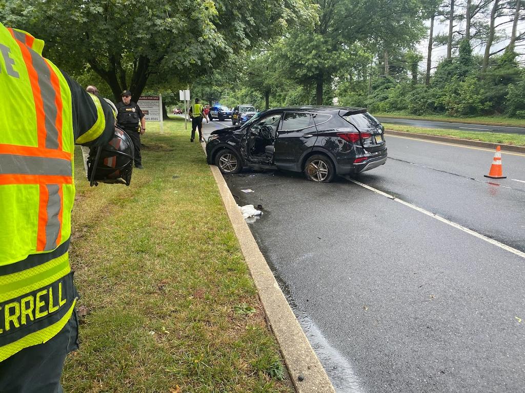 B-platoon performed a door removal to extricate a victim on Beverly-Rancocas Road.