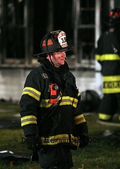 Captain Brian Garder after a house fire in Somerset Park